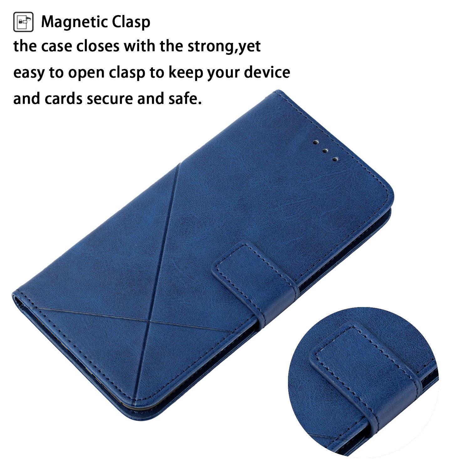 For Samsung Galaxy A35 5G Phone Cover Imprinted Anti-fall Leather Wallet Stand Case - Blue For Samsung Galaxy A35 5G Phone Cover Imprinted Anti-fall Leather Wallet Stand Case - Blue
